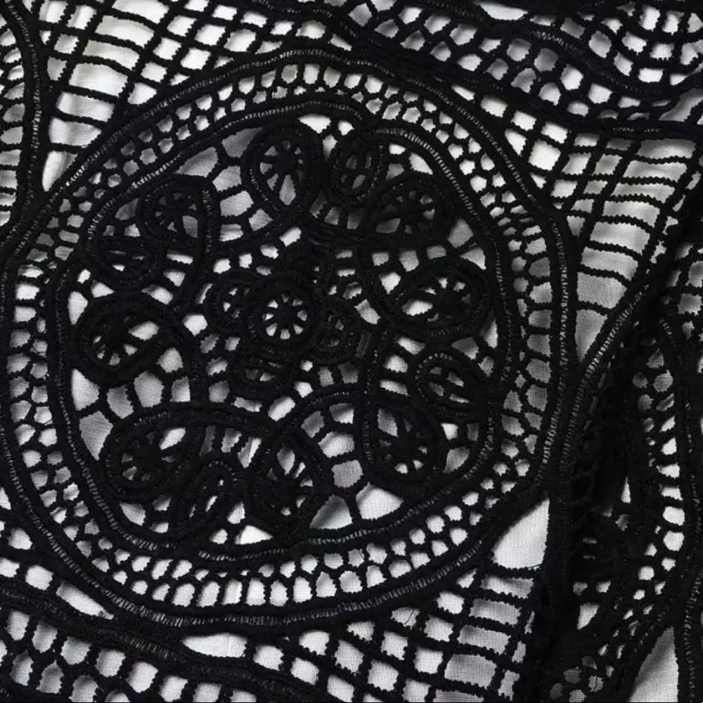 1 Left! Black Crochet Lace Strappy Dress - Picture 6 of 8